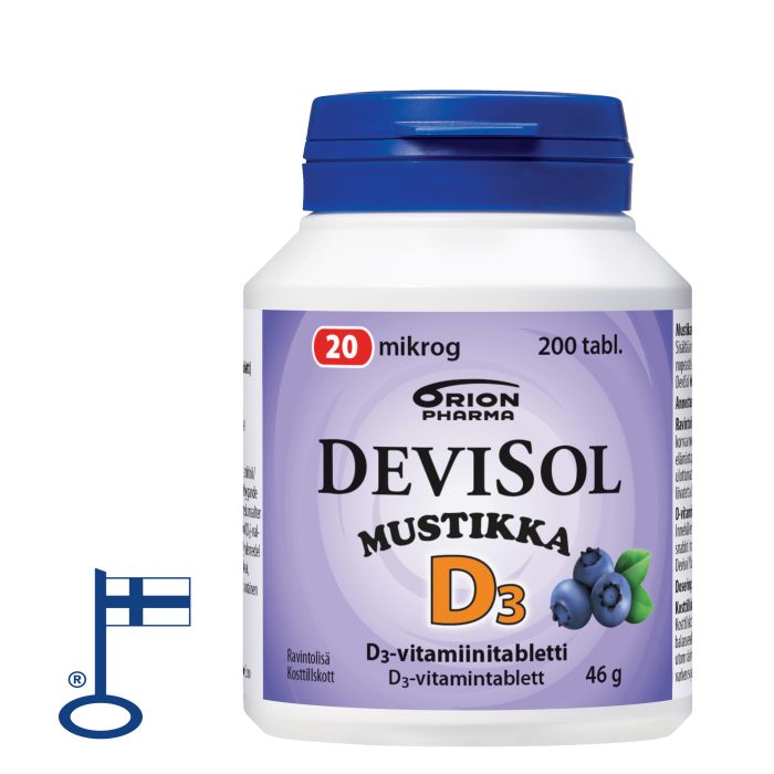Devisol Mustikka 20 mikrog imeskelytabletti 200 kpl kuva 3