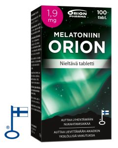 Melatoniini Orion 1,9 mg nieltävä 100 tabl