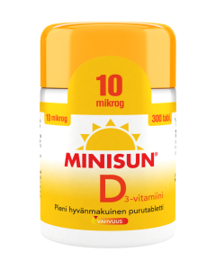 Minisun D-vitamiini 10 mikrog 300 purutabl