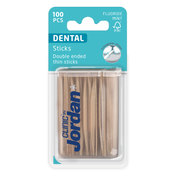 Clinic by Jordan Double Ended Thin Sticks hammastikku 100 kpl