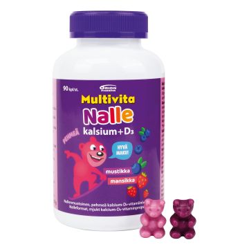 Multivita Nalle Kalsium + D3 100 mg/5 mikrog 90 tabl