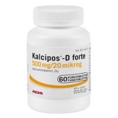 KALCIPOS-D FORTE 500 mg/20 mikrog purutabl 60 kpl