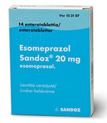 ESOMEPRAZOL SANDOZ 20 mg enterotabl 14 fol