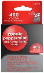 ZONNIC PEPPERMINT 1 mg/suihke sumute suuonteloon, liuos (2x15 ml)2x200 annosta